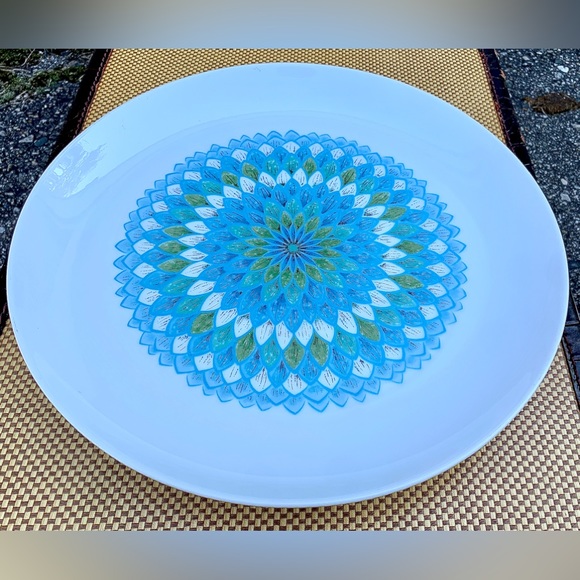 Vintage Mid Century Modern Noritake Younger Image BAHAMA 12” Chop Plate - Picture 8 of 16